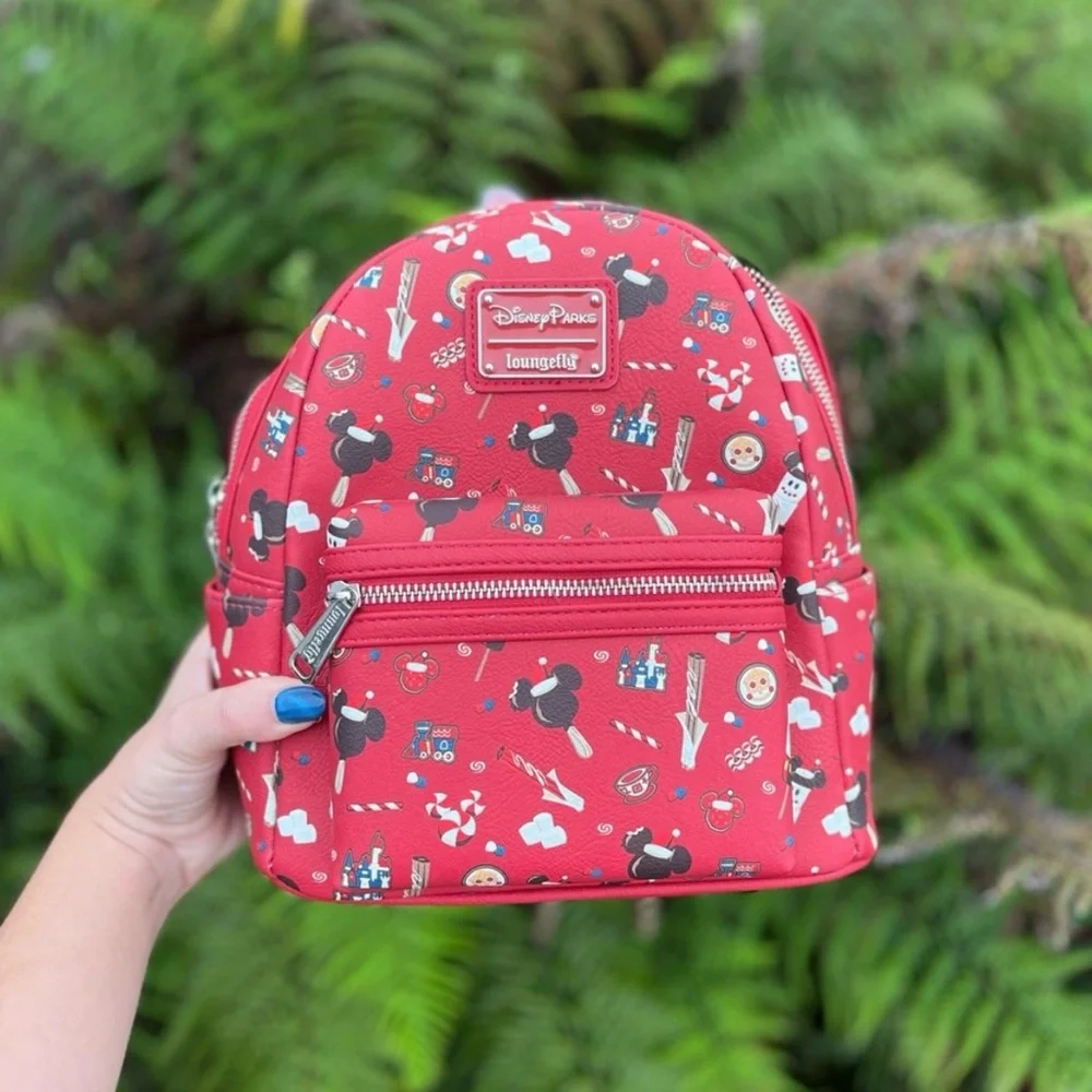 NWT Disney Loungefly Red Holiday Treats Backpack